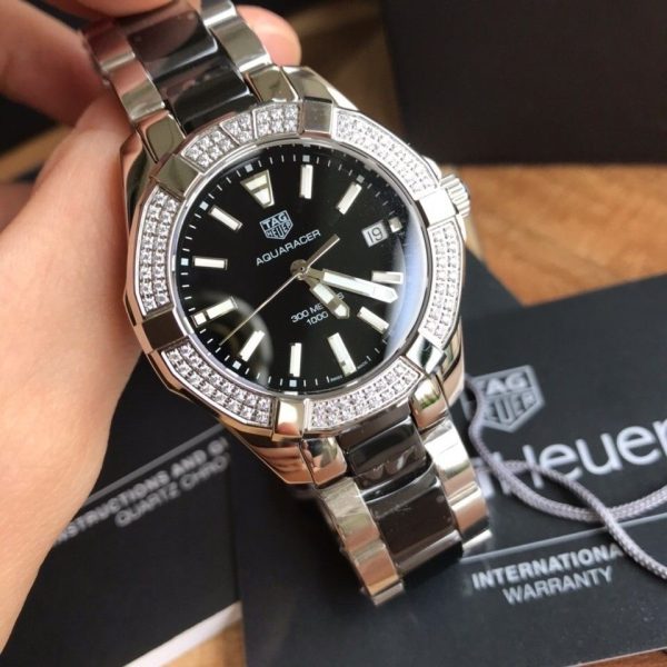 TAG Heuer Aquaracer Ladies Ceramic Super Clone Watch | Cash on Delivery 1129989136 - front view | Aquaracer